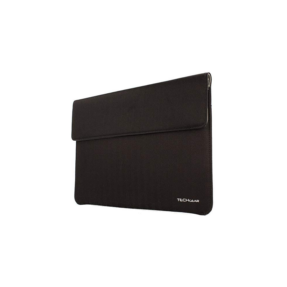 TECHGEAR Ultra Slim [Tweed Effect] Slim and Soft Protective Envelope Sleeve Case with Pocket for iPad Pro 12.9 2022 - 2015 & other Tablets