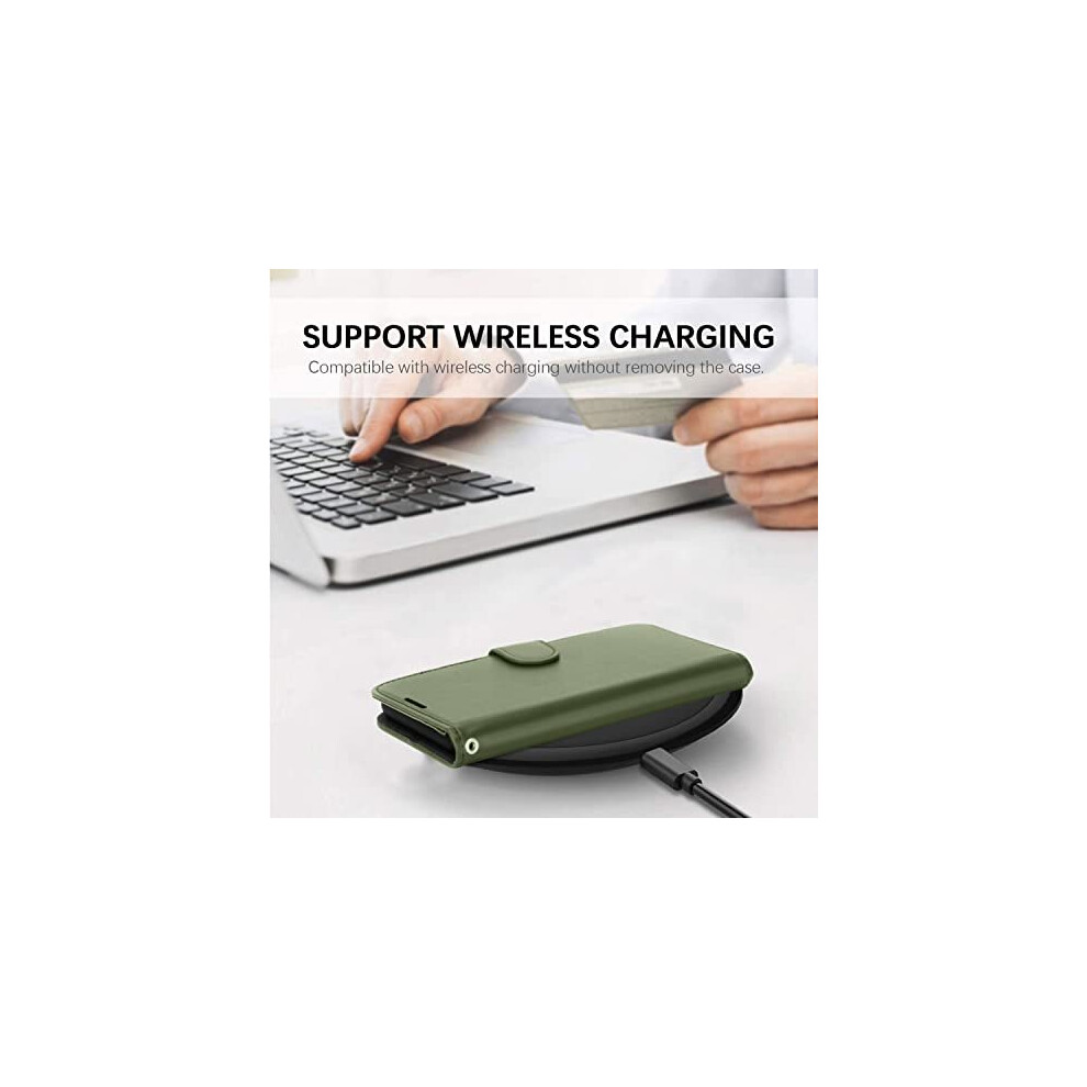 green--iphone-13-leather-wallet-case--flip-protective-case-cover-with-wallet-card-holder--stand-and-wrist-strap---black-pu-leather-with-magnetic-closure