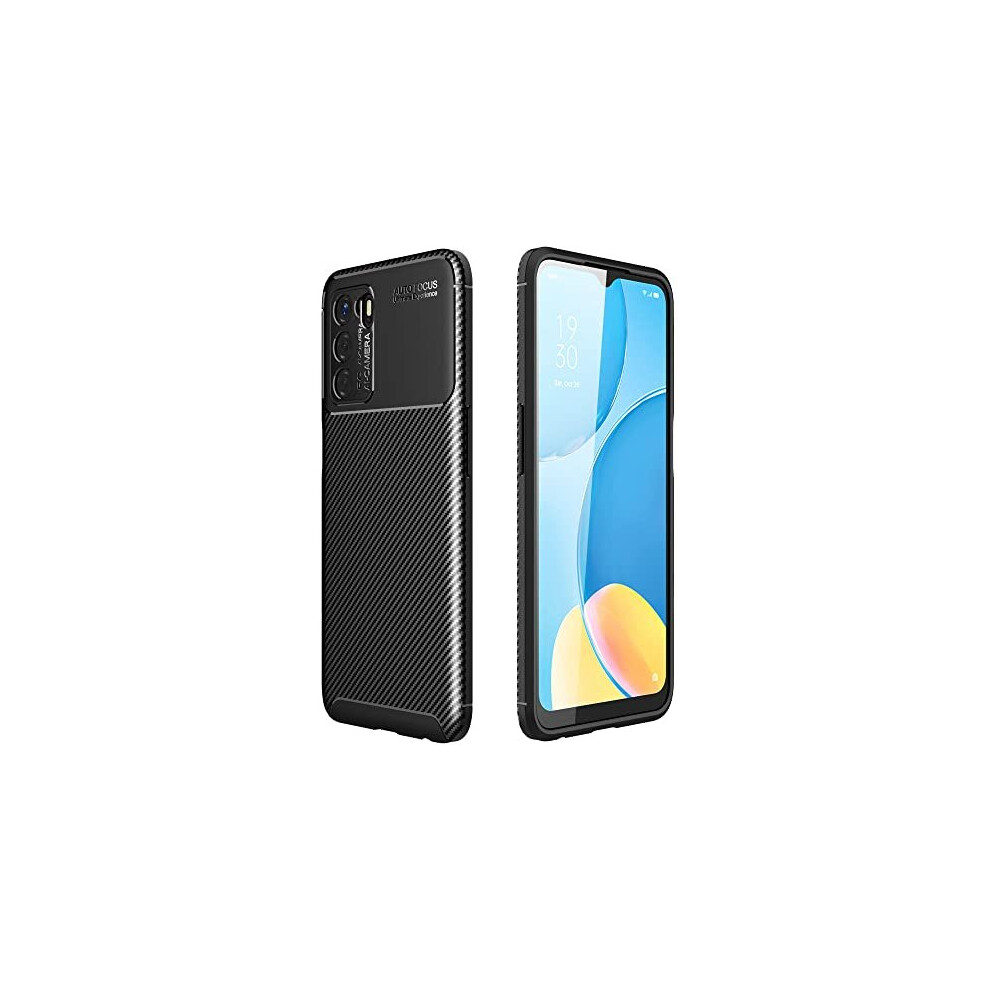 Carbon Fibre Case for Oppo A16s [CarbonFlex Case] Flexible, Shockproof, Ultra Slim, Soft TPU Protective Shell Cover with Carbon Fibre Detailing