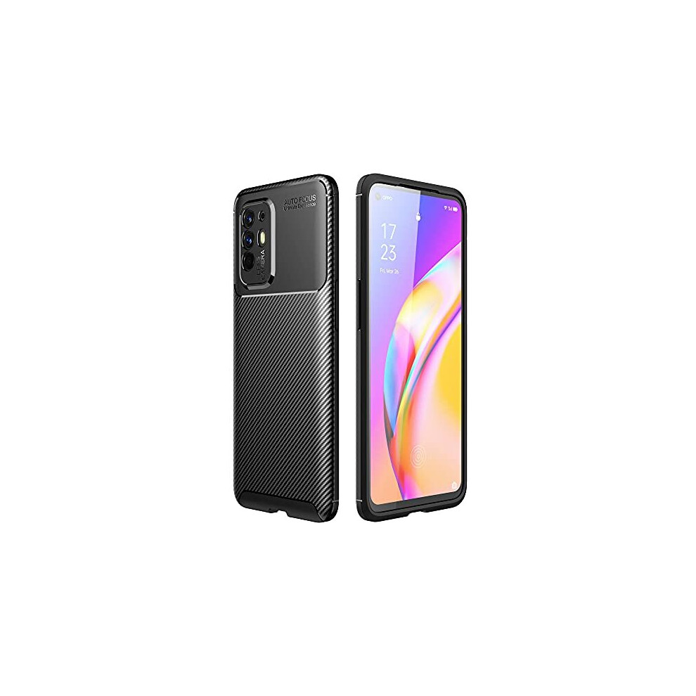 Carbon Fibre Case for Oppo A94 5G Flexible, Shockproof, Slim, Soft TPU Protective Shell Cover with Carbon Fibre Detailing Designed For Oppo A94 5G