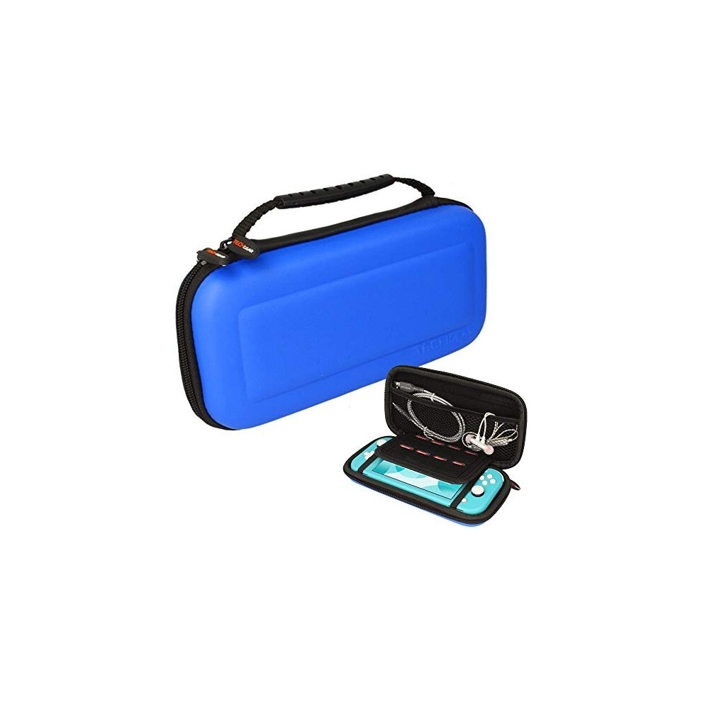 (Blue) Switch Lite Case, Hard Protective Carry Travel & Storage Cover Designed for Nintendo Switch Lite, 8 Game Card Slots + Accessories