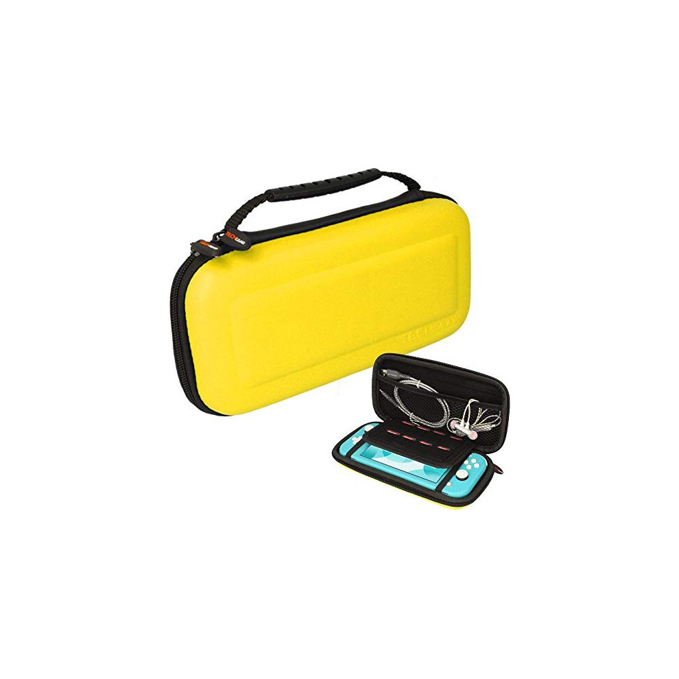 (Yellow) Switch Lite Case, Hard Protective Carry Travel & Storage Cover Designed for Nintendo Switch Lite, 8 Game Card Slots + Accessories