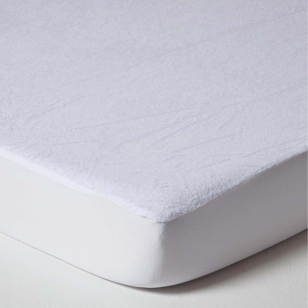 Homescapes (70 X 140 Cm) Cot Bed Terry Towelling Waterproof Mattress Protector, Pack Of 2