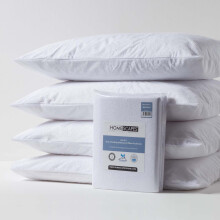 (Standard Size - Pack of 4) Terry Towelling Waterproof Pillow Protectors
