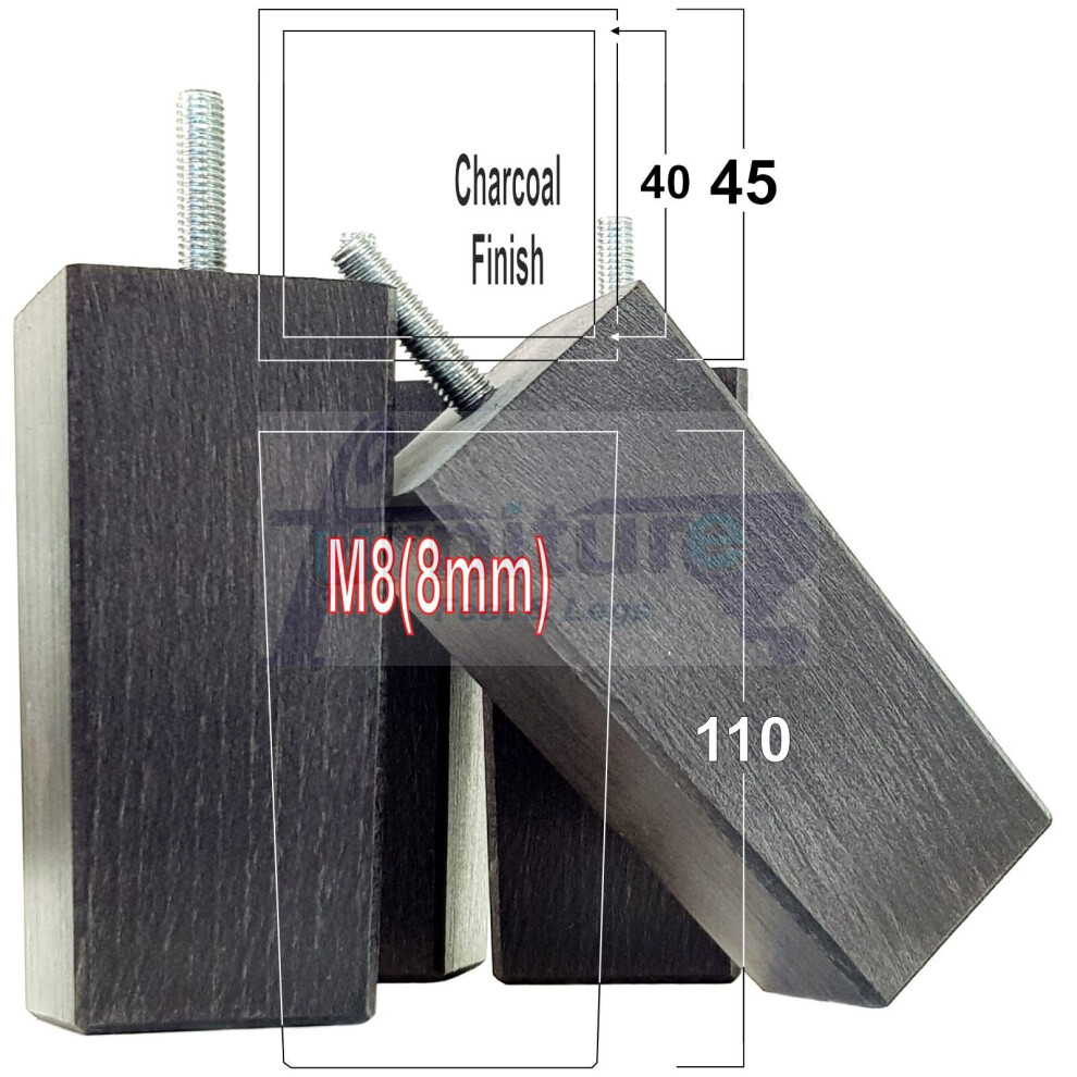 4X Replacement Furniture Legs Solid Wood 110Mm High Sofas Chairs Settee Cabinets Legs M8 Tsp2055-image-OPC-PBFFV8Y-NEW