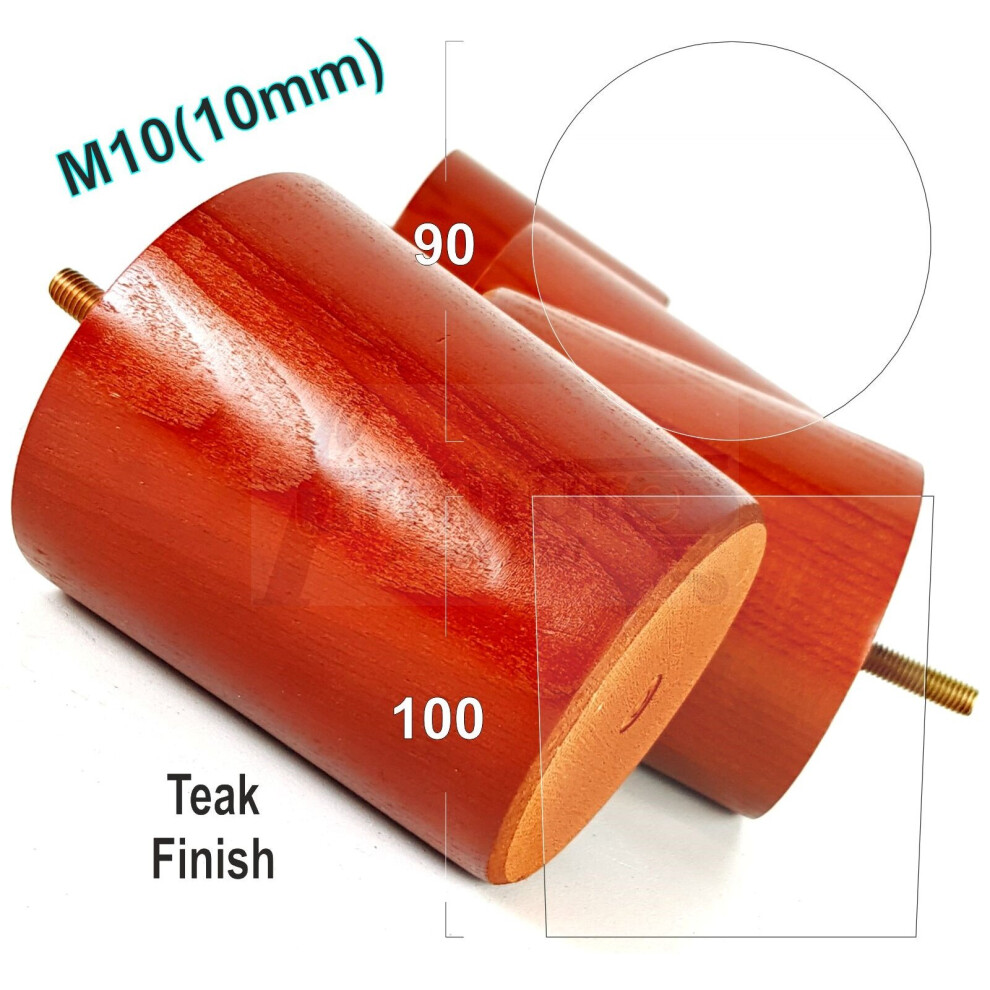 Furniture Feet 100Mm High Replacement Legs Set Of 4 Sofas Settee Chairs Footstool M10 (10Mm ) Shn222-image-OPC-PBFFV6D-NEW