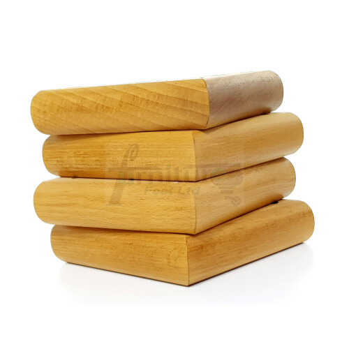 Oak Wood Corner Feet 45mm High Replacement Furniture Sofa Legs Self Fixing Chairs Beds