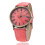 (Pink) Canvas Denim Straps Watch Retro Quartz Watch Gift 1