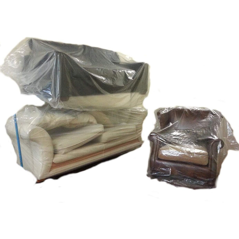 Strong Heavy Duty Dining Office Chair Footstool Sofa Furniture Dust Sheet Storage Bag Moving Removal Cover Small to Large 1x Lrg &  2x Chair