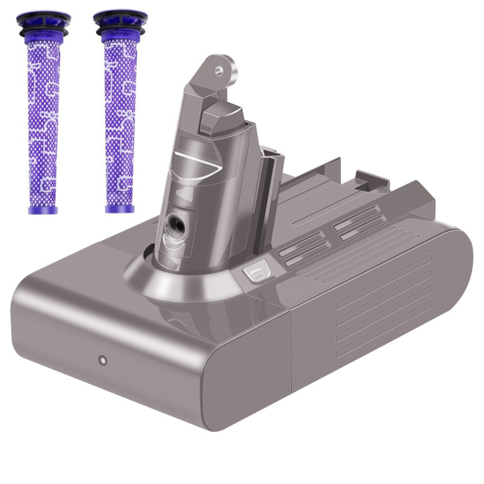 Yw For Dyson V6 Battery Dc58 Dc59 Absolute Animal Motorhead Sv03+2Filters