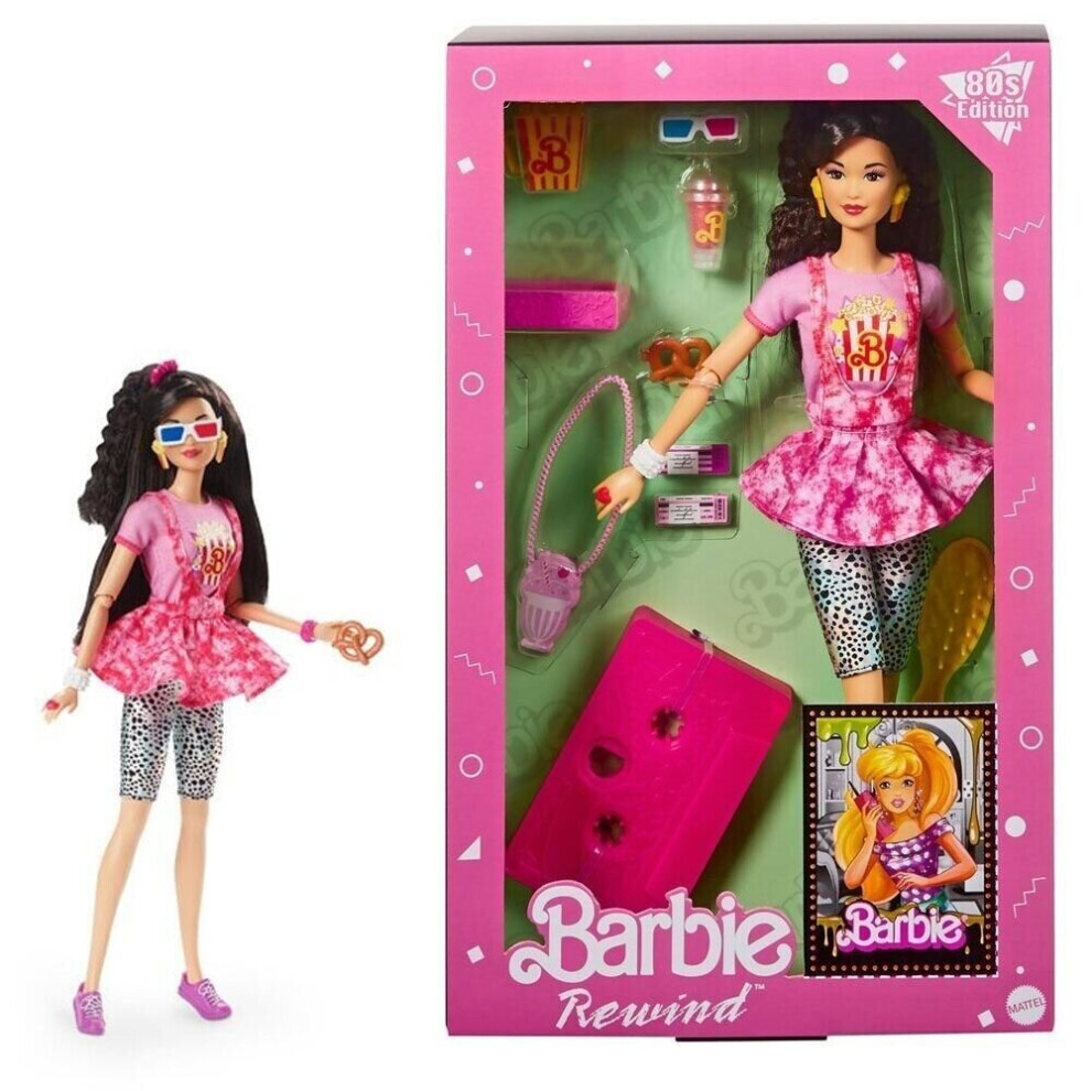 Mattel Barbie Rewind 80'S Edition Movie Night Doll Figure Official