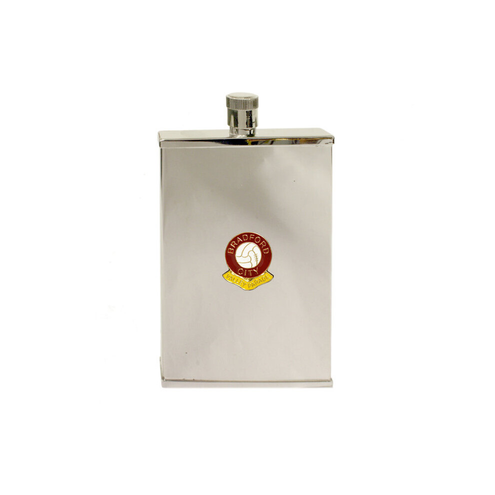 Bradford City football club slim pocket flask