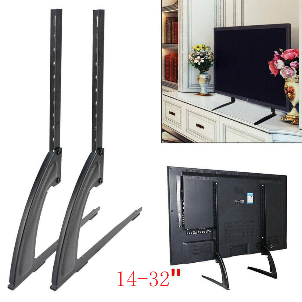 Table Top TV Stand Base VESA Pedestal Mount 14"-32" LCD LED 3D TV