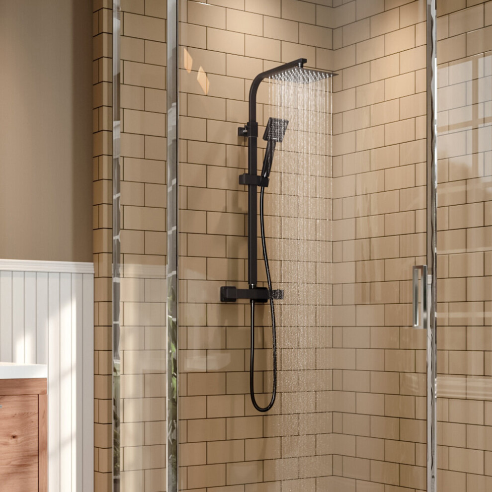 Rainfall Shower Head Brass Bathroom Shower Faucet Set