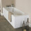 NES Home Single Ended Bath Tub Rectangular 1800mm x 800mm White Acrylic with Legs 1