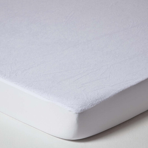 Homescapes (Small Double (120 x 190 cm)) Waterproof Terry Towelling Mattress Protector