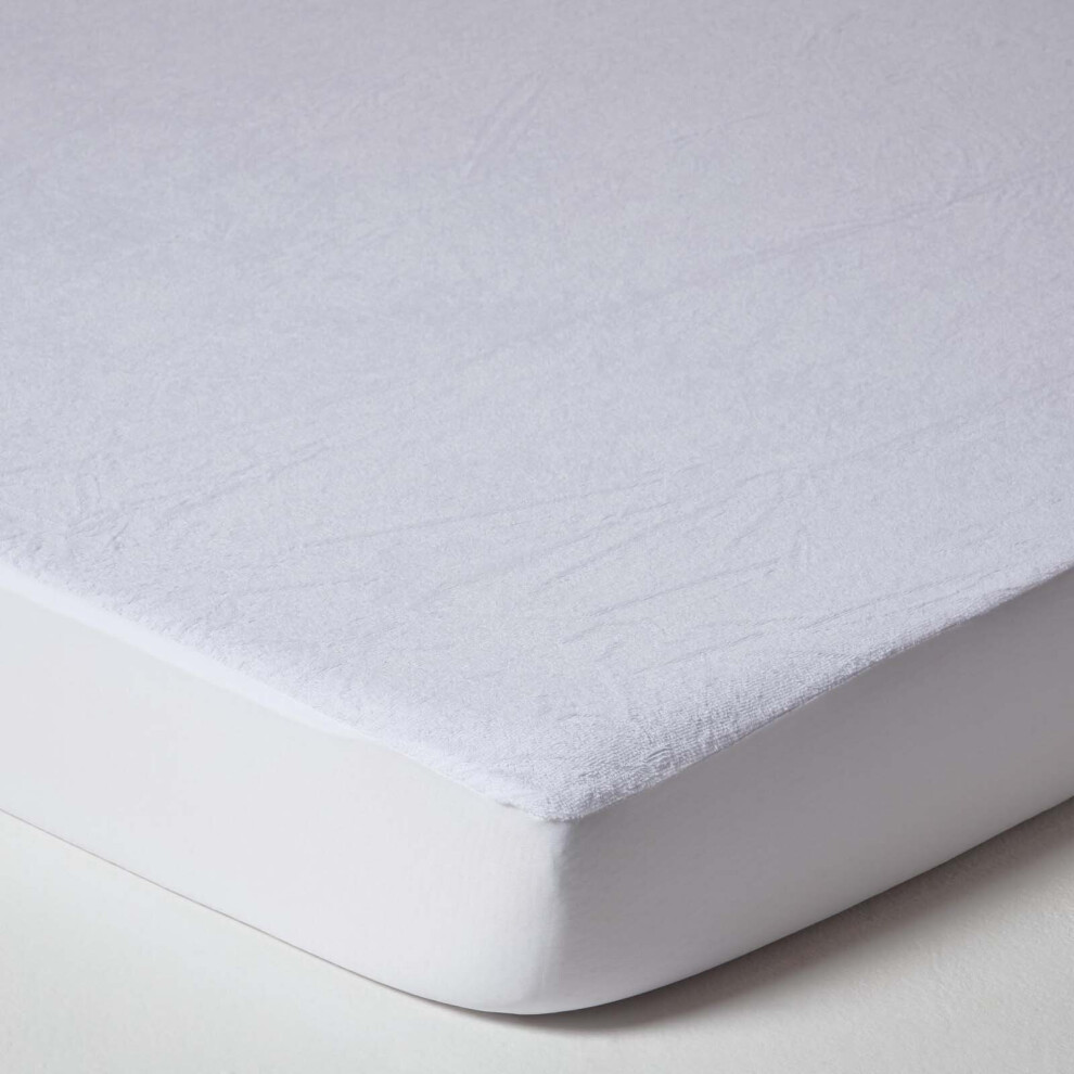 Terry Towelling Waterproof Mattress Protector, Euro Size