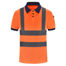 (Orange, 6XL USA) Hi-Vis Safety Work Polo Shirt hi vis Polo Shirt