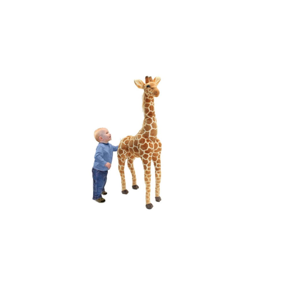 Skesrjtop ( 100Cm) 60-100Cm Plush Giraffe Doll Giant Large Stuffed Animals Soft Kids Toy Xmas Gift Brown