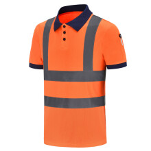 (Orange, XS) Hi-Vis Safety Work Polo Shirt hi vis Polo Shirt