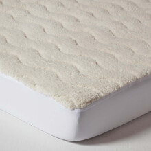(Single (90 x 190 cm)) Deep Quilted Fleece Mattress Topper