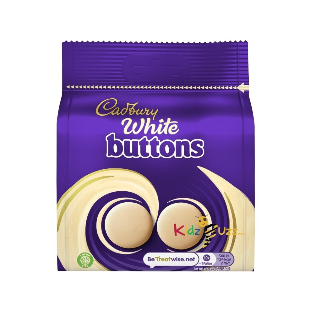 Cadbury Dairy Milk White Giant Buttons 95g X 4