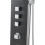 Living And Home Modern Black Thermostatic Shower Tower Panel 6