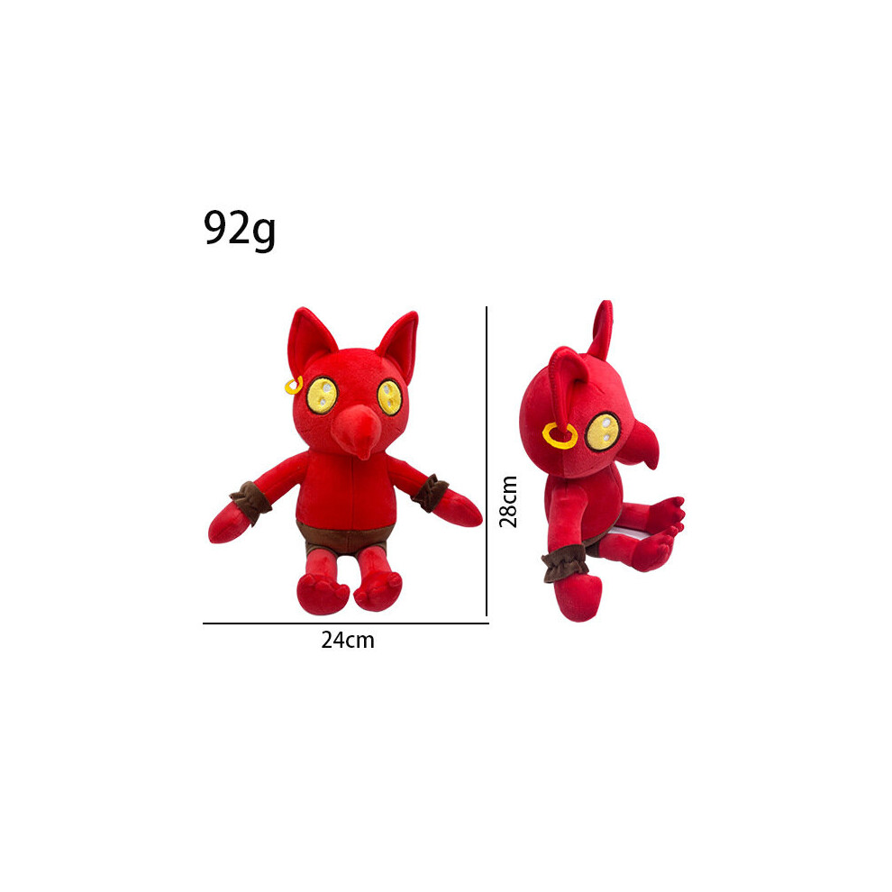 (Red Wolf) Robloxs Doors Plush Horror Game Figure El Goblino Doll Stuffed Animals Plushies For Kids Gift