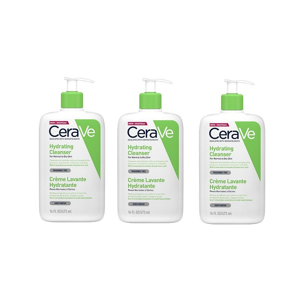 CeraVe Hydrating Cleanser 473ml x 3