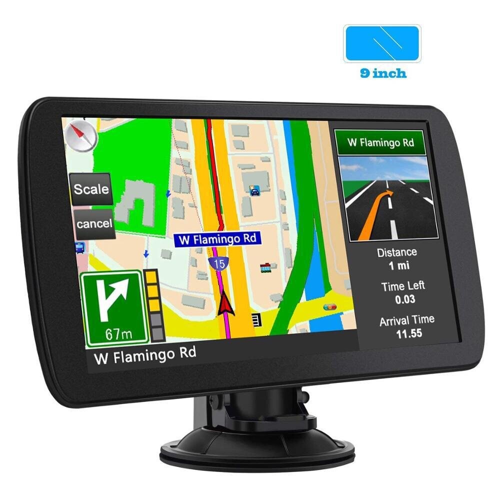 9 inch Sat Nav, Satnav Europe UK Maps GPS Navigation for Car Truck ...