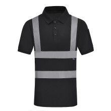 (Black, 6XL USA) Hi-Vis Safety Work Polo Shirt hi vis Polo Shirt