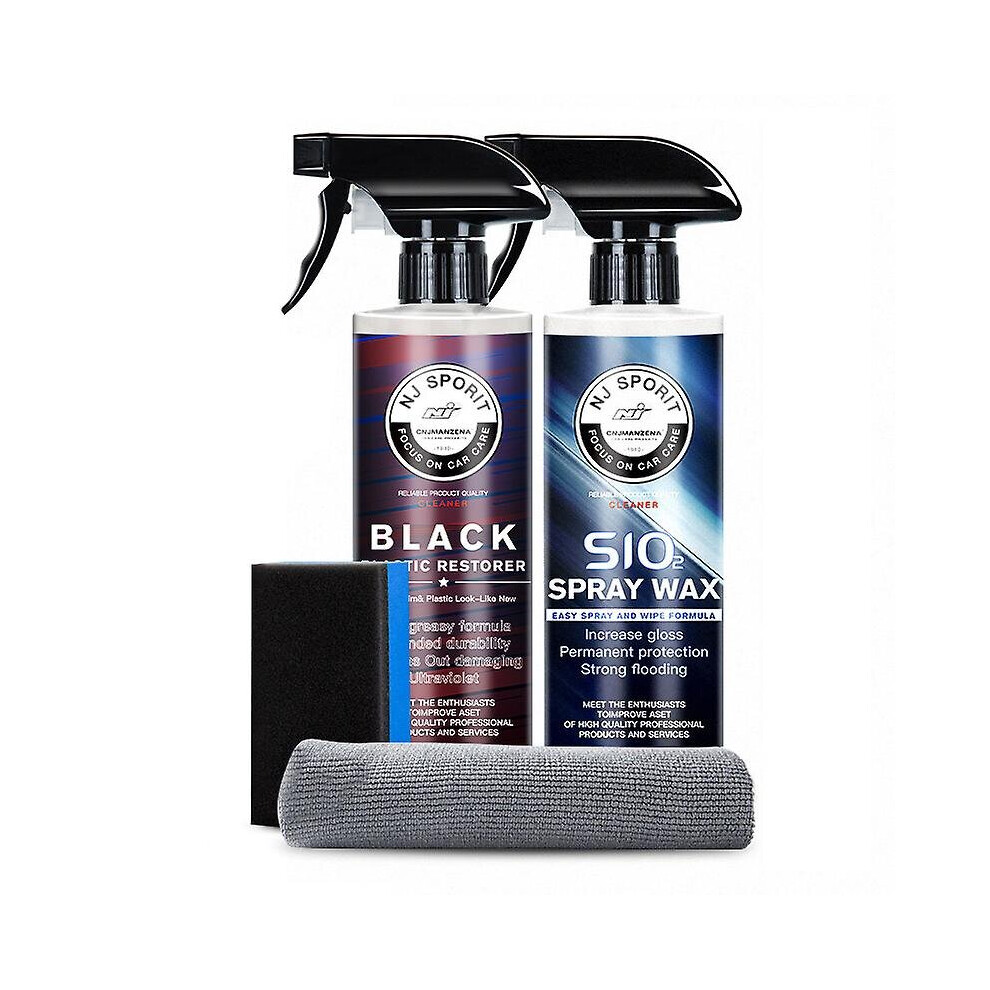 (Paint Surface) Car Ceramic Coating Spray Set Quick Nano Coat Polish Sealer Spray Wax 768611148237