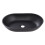 Living And Home Oval Black Ceramic Bathroom Sink Drain Set 3