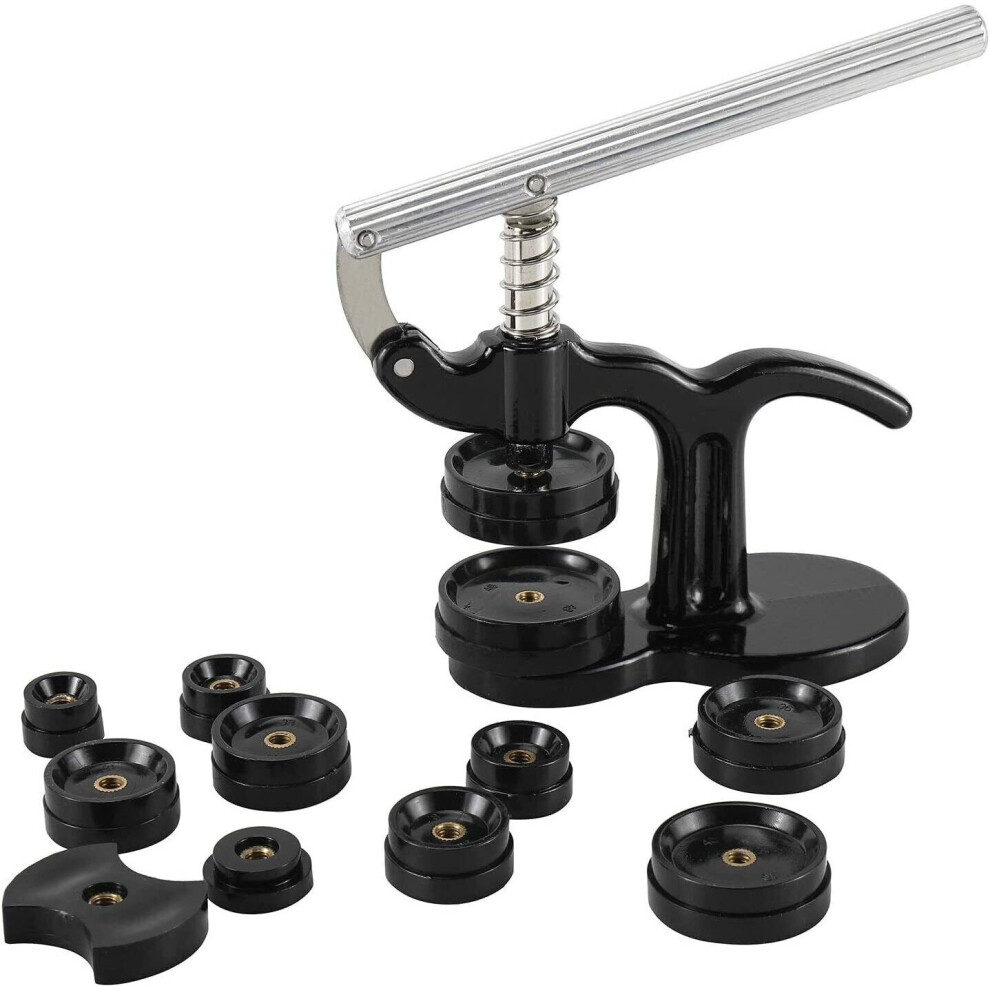 (  Black 13pcs) DIY Modern Watch Back Press Closer Watchmaker Set Crystal Repair Tool Black