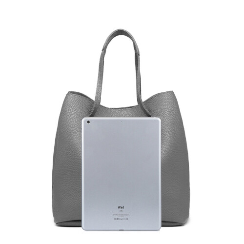 Miss Lulu (Grey) Miss LuLu 4 Piece Set Shoulder Tote Handbag 2
