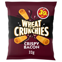 Wheat Crunchies Bacon Crisps 32g ( pack of 30 )