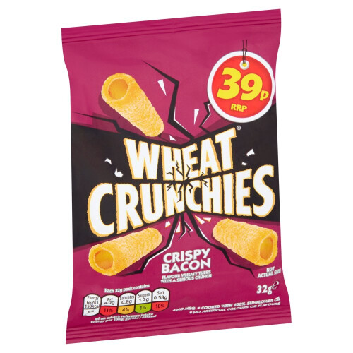 Wheat Crunchies Bacon Crisps 32g ( pack of 30 ) 1