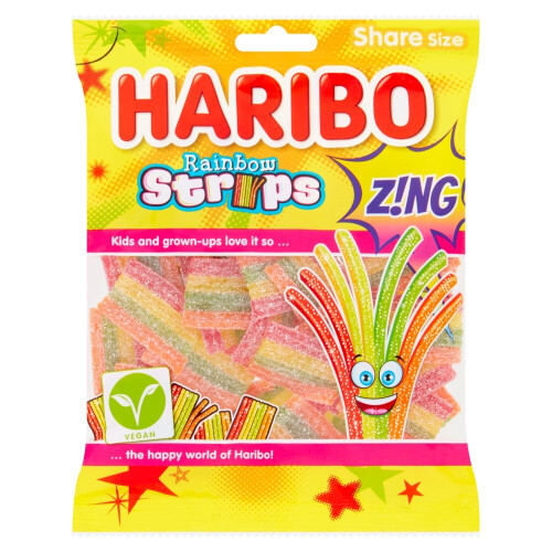 Haribo HARIBO Rainbow Strips Zing 130g (Pack of 12) 1