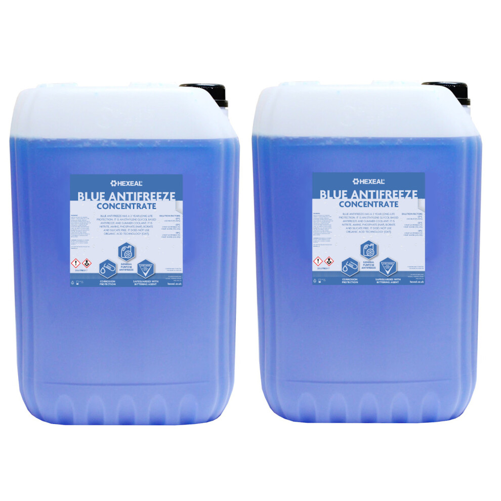 Hexeal Antifreeze & Coolant | 50L | -37 Âºc | High Concentrate/Longlife Blue 5060727630060