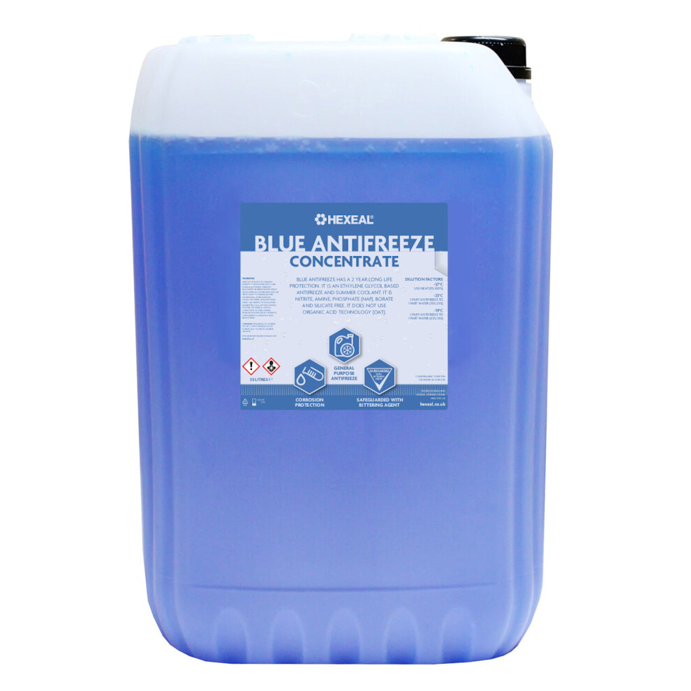 Hexeal Blue Antifreeze & Coolant | 25L | -37 ºc | High Concentrate/Longlife