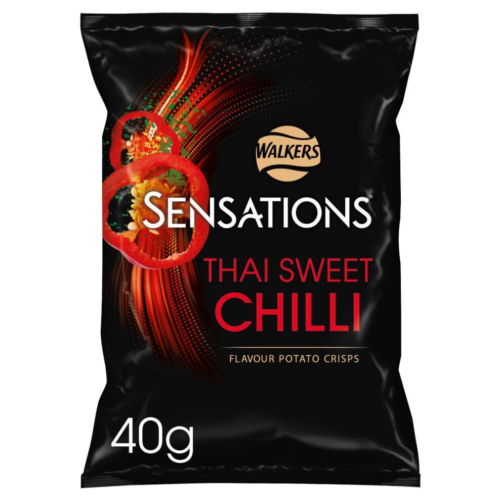Schwartz Walkers Sensations Thai Sweet Chilli Crisps 40G (Pack Of 32)