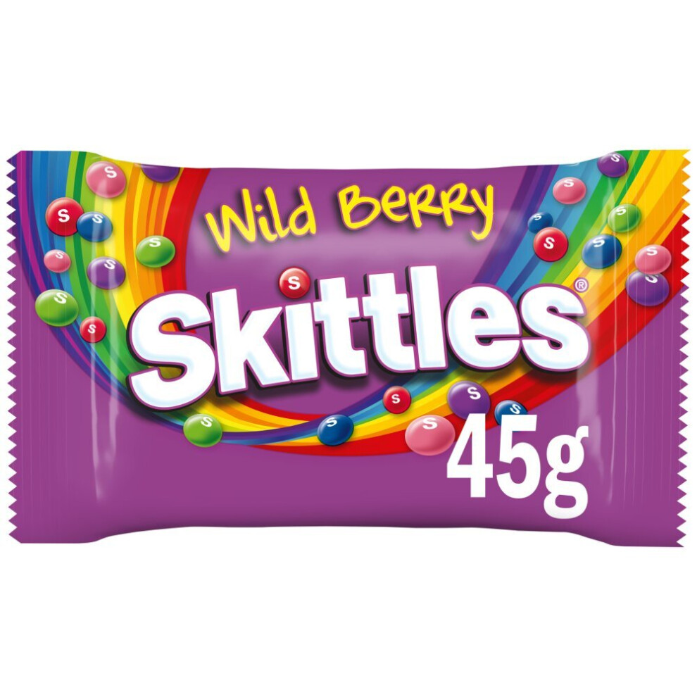 Skittles Vegan Chewy Sweets Wild Berry Fruit Flavo. Bag45g(pack of 36)