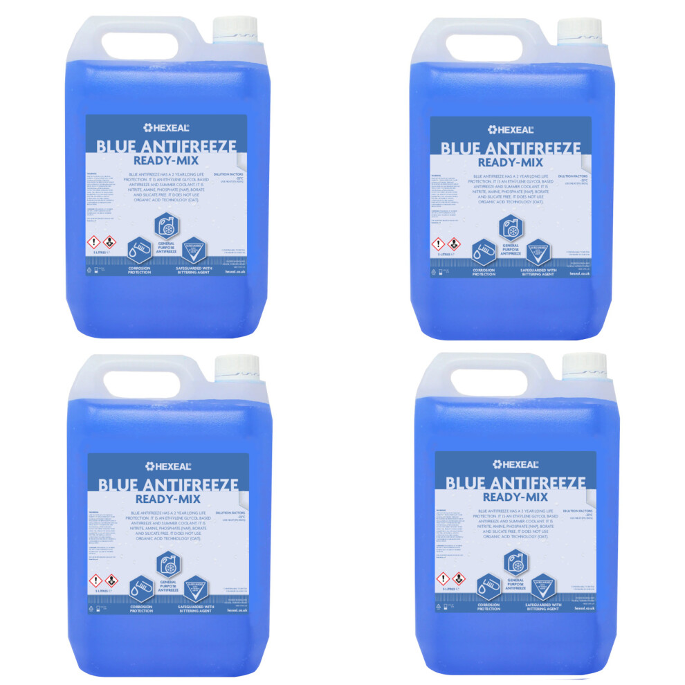 Hexeal Blue Antifreeze & Coolant | 20L | -23ºc | Ready-Mix | Longlife | 20L