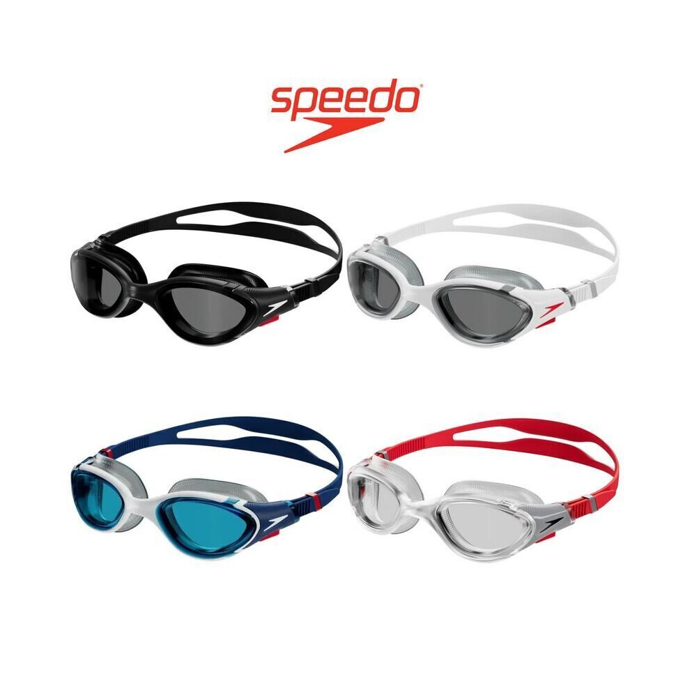 Speedo (White / / Light Smoke) Unisex Swimming Goggles Biofuse 2.0 Antifog Underwater Diving Uv Glasses Red