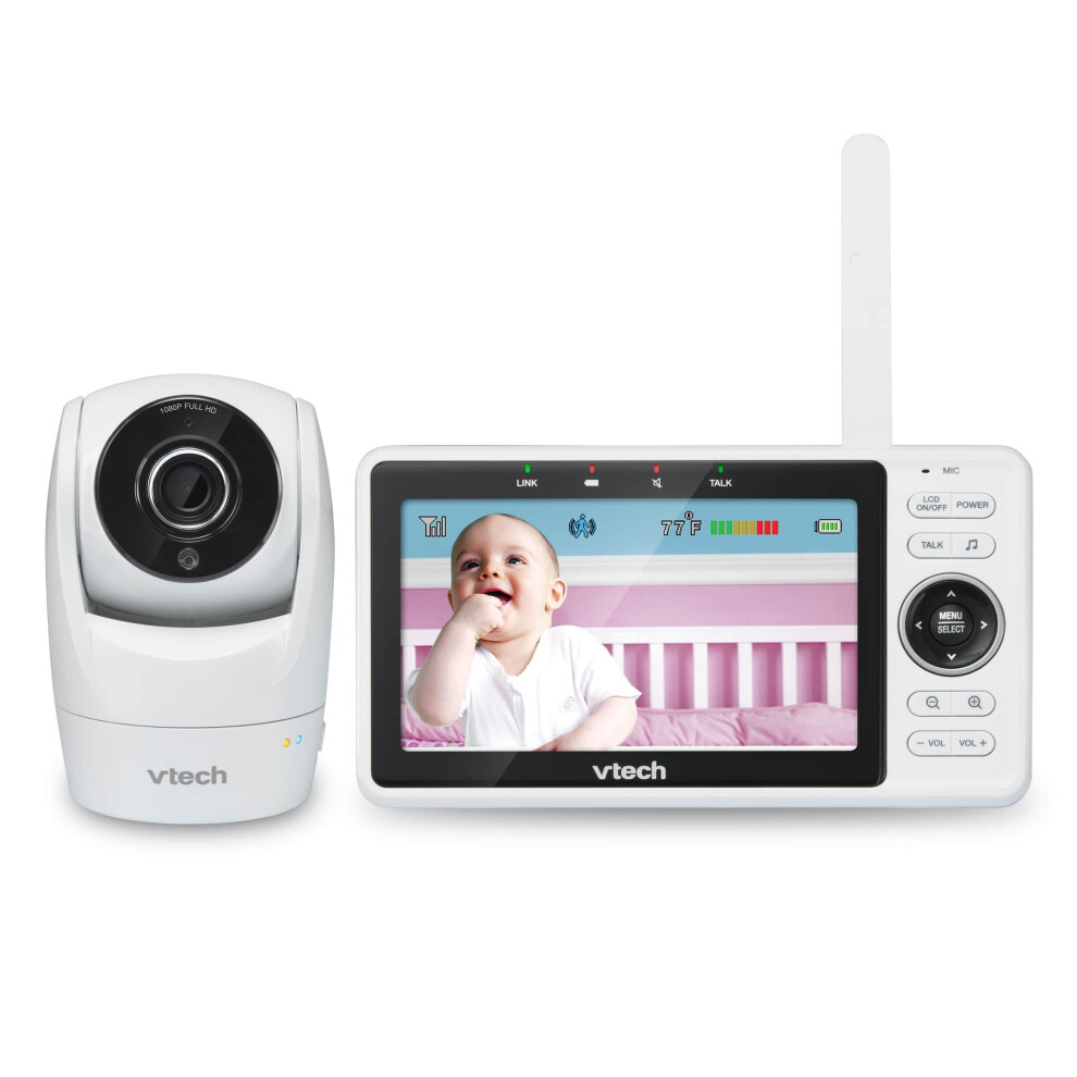 VTech VM901 Video Baby Monitor 5'' 1080p HD 360 Degree Pan & Tilt Camera Wi-Fi