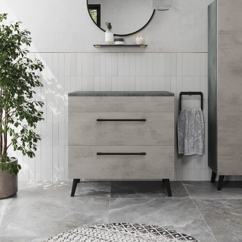 Vitusso Idro Grey Vanity Unit - 800mm 2