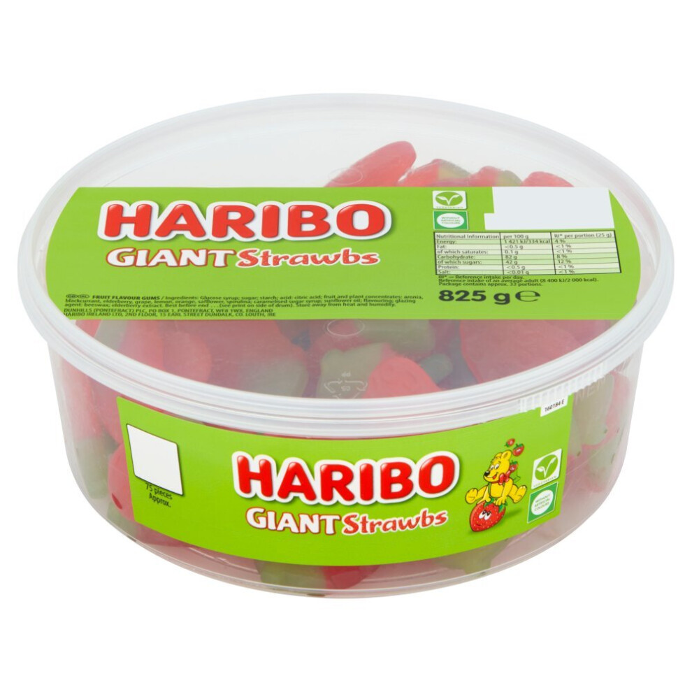 HARIBO Giant Strawbs 825g (Pack of 6)