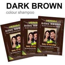 Veinira Hair Colour Shampoo Only 15 Minutes No Ammonia 10 Sachets (Dark Brown)