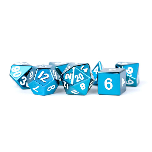 16mm Metal Dice Set | Metalic Blue