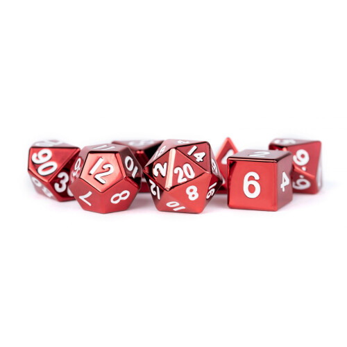 16mm Metal Dice Set | Hot Red